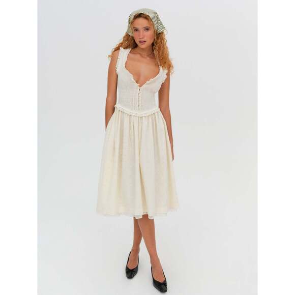 For Love And Lemons Dresses & Skirts - For Love & Lemons Cream Midi Dress